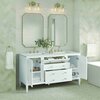 James Martin Vanities 60'' Double Vanity, Bright White w/ 3 CM Lime Delight Quartz Top 485-V60D-BW-3LDL